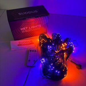SUDDUS 360 LED Net Lights - 12x5ft Mesh String - 8 Modes & Remote